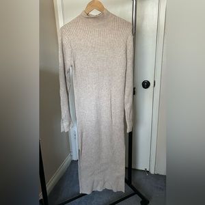 Knit ribbed maxi dress